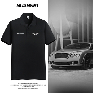 汽车标志polo衫销售员工定制工装短袖t恤衫夏季宽松白色衣服0人付款