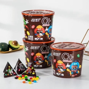 C+牛奶巧克力脆皮豆夹心彩虹糖妙趣分享装儿童糖果送小朋友零食