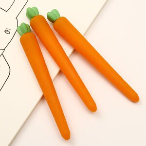 胡萝卜可擦中性笔的专用橡皮擦卡通磨摩擦魔力热可擦笔像皮