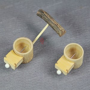 竹筒陶瓷蚕蛹罐鸟笼配件绣眼红子贝d子靛颏鸟画眉鸟食罐蝉蛹鸟食