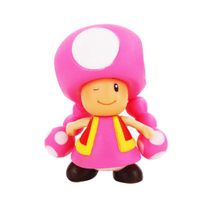 12cm玛丽奥游戏周边系列toad蘑菇妹妹手办模型公仔摆件马里奥玩偶