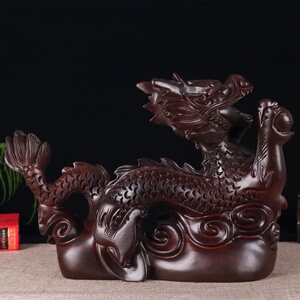 老板领导办公室桌面木头龙摆设木质木雕龙摆件乔迁新房木龙装饰1