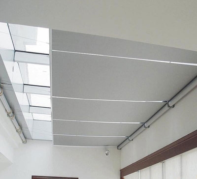 智能隔热阳光房玻璃天窗遮阳帘顶帘定制卷轴式fss电动天棚帘电机1