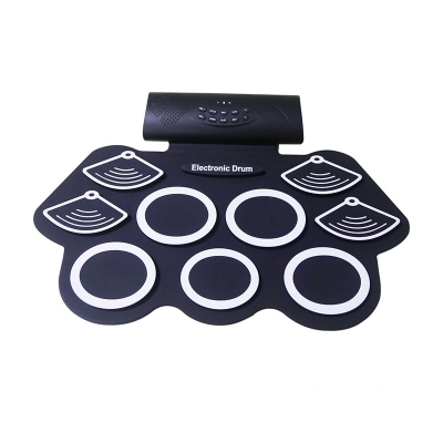 便携式电子鼓手卷架子鼓学生初学者入门训练鼓家用电鼓桌面打击垫