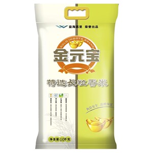 金元宝特选长粒香米10kg(编织袋)20斤大袋装东北大米益海嘉里出品