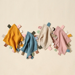 婴儿安抚巾可入口纯棉纱布睡眠睡觉标签口水巾可啃咬宝宝安抚玩具
