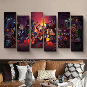 我的世界儿童房墙面挂画电竞酒店房间装饰画网吧网咖游戏海报壁画