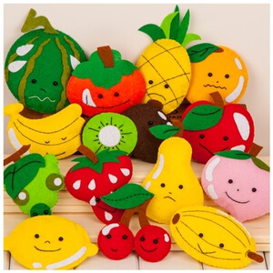 材料包套装整套儿童布艺玩具齐全缝纫缝h制不织布手工制作水果幼m