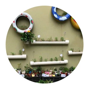 阳台养鱼种花管道透明o墙壁式种菜机菜园土栽培pvc管幼儿园装饰.