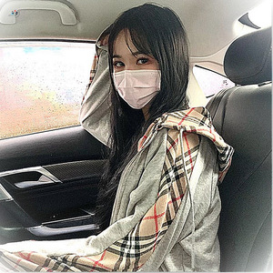 网红春夏潮牌格子连帽外套女ins超火快手网红同款精神社会情爆款