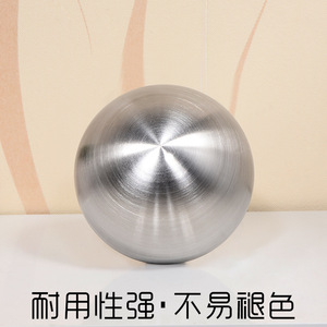 不锈钢拉丝球金色银色打孔空心圆球室内装饰吊球铁艺金属球电镀球