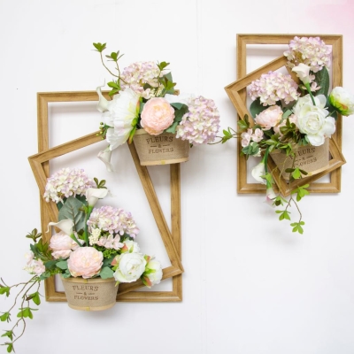 创意仿真花相框假花立体插花花艺画框家居客厅墙面装饰壁挂花摆设