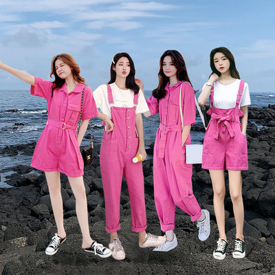 不一样的闺蜜装套装ins风三四人姐妹装2021春秋连体裤女学生夏.