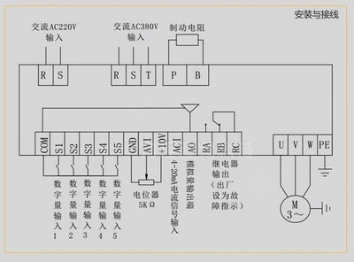 力控变频器2.2kw三相380v电机单相220v进三相220v出恒压供水水泵