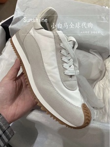 loewe/罗意威2021早春新款德训女鞋真皮内增高阿甘透网运动小白鞋