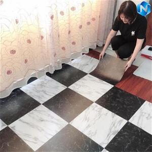 自贴地板贴6仿大理石铺地纸家用卧室满铺房间宿舍装饰地面遮丑地
