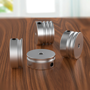 pu圆皮带轮单双三槽u槽小型铝合金微型2mm电机主轴o型小皮带轮盘