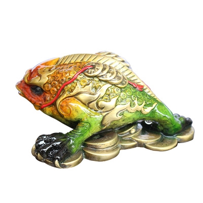 变色茶宠铜摆件精品可养纯铜三脚金蟾蜍y宠物活茶几茶具装饰艺术