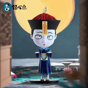 僵小鱼摇头公仔汽车摆件玩具车载手办动漫小僵尸会动桌面装饰创意