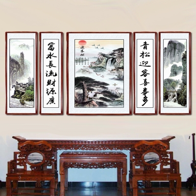 古代十字绣中堂