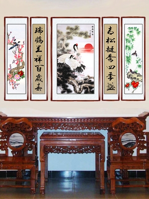 古代十字绣中堂