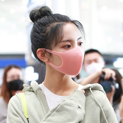 刘昊然明星同款mask口罩白色黑粉可清洗易呼吸透气3只