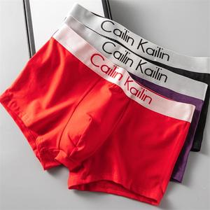 【Cailinkailin】男士纯棉内裤四季裤衩收复运动无痕四角男士内裤