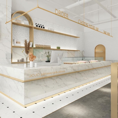 大理石饰面前台接待台