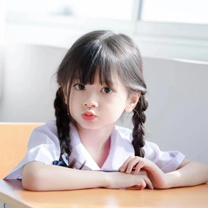 萌娃麻花辫儿童假发可爱俏皮女孩双马尾自然透气拍照道具整顶发套