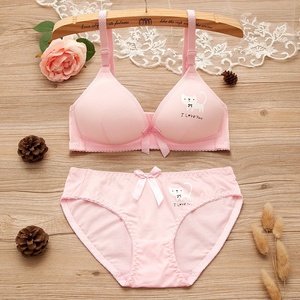 18女生内衣女大学y少女22岁清纯学生内裤套装20无钢圈文胸白色薄