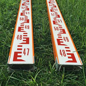 米m黑红木质水准标尺三四等水准专用尺板红黑面测量尺 2米(1套=2