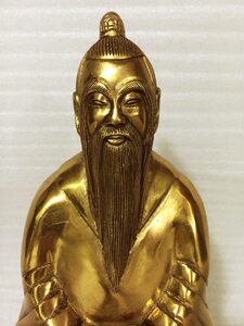 高档飞龙纯铜27厘米长白李大仙长眉李大仙李长庚李金仙神像铜像佛