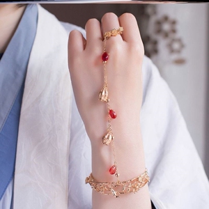 欢天喜地七仙女灵石手链古风一体式链手链女手镯汉服配饰舞台闺.