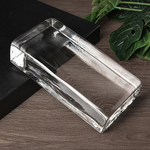 玻璃砖透明隔断背景墙方形太阳纹冰晶实心彩色吧台大块热熔屏风块