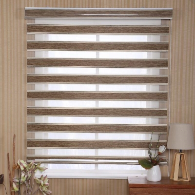 窗帘免打孔挂式升降卷帘简易拉绳式手拉北欧上下拉动卧室布艺遮光