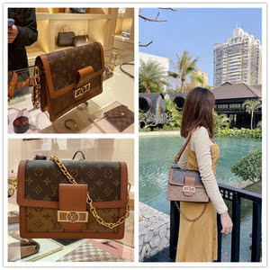 lv路易威登 dauphine中号达芙妮链条手提斜挎单肩老花女包m44391