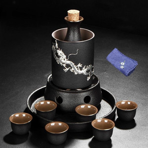 花雕酒煮酒器家用黄酒烫酒壶小型暖酒套装温酒酒具中式加热温酒炉