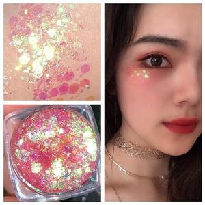 化妆自粘片眼影舞台少女闪粉妆a爱心形眼部盒装眼妆贴亮片组合装