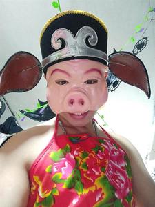 2021猪i年十二生肖猪面具西游记猪八戒面具帽子演出表演装扮猪八