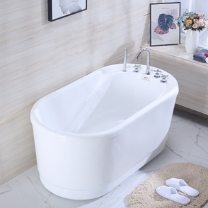 小型家用陶瓷洗澡桶成人款卫浴浴缸小户型浴盆澡盆简约移动式.
