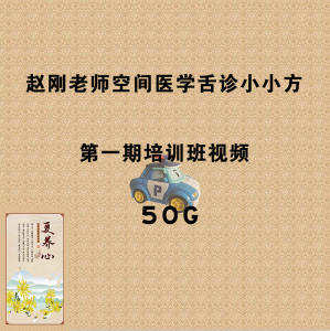 赵刚老师空间医学舌诊小小方第一期培训班视频50g
