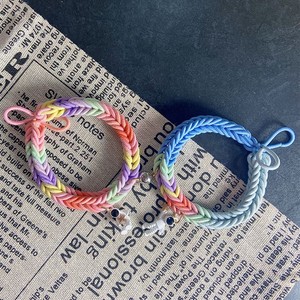 橡皮筋送男友成品-小红书diy小皮筋编织情侣手环皮筋送闺蜜手链