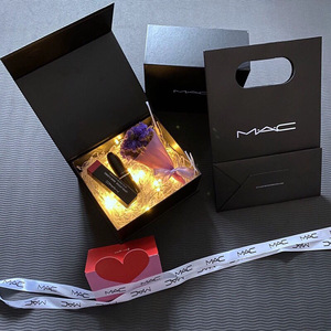 mac魅可口红圣诞礼盒空盒套装包装礼品袋l限定小辣椒盒子包装礼m