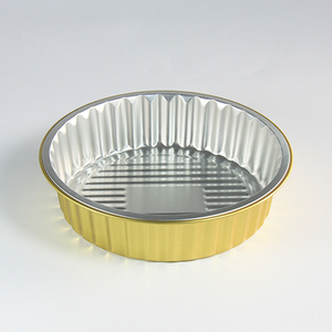 2150毫升金色大圆盒海鲜小龙虾加厚锡纸打包铝箔加热外卖盒