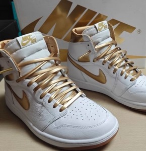 适配aj1 og白金色312小伦纳德af1镭射银色金色鞋带男创意珠光皮质