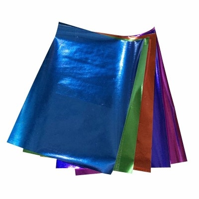 大张叠莲花五彩纸七彩五色纸祭祀五彩单面手工锡箔元宝聚宝盆金墩