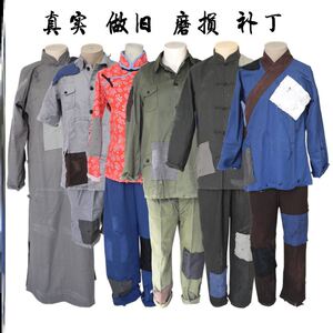 古装补丁小萝卜头演出服济公长衫乞丐叫花子民国穷人报童破衣服
