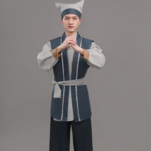 lp听妈妈的话淘宝古装汉服男女酒店服装仿古代家丁小二仆人书生演出