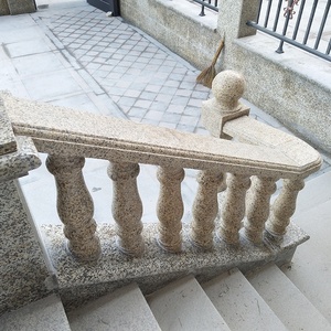 石雕阳台柱别墅黄锈石护栏大n理石栏杆雕塑楼梯扶手花瓶柱防欧洲