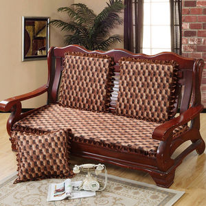秋冬季防滑实木沙发垫红木沙发坐垫老式椅子可拆洗海绵木质餐椅垫